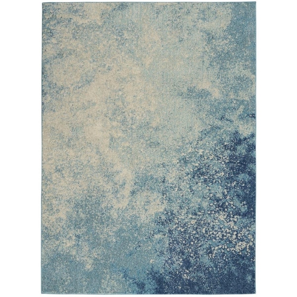 Palacedesigns 4 x 6 ft. Light Blue & Ivory Abstract Sky Area Rug PA3655110 - main